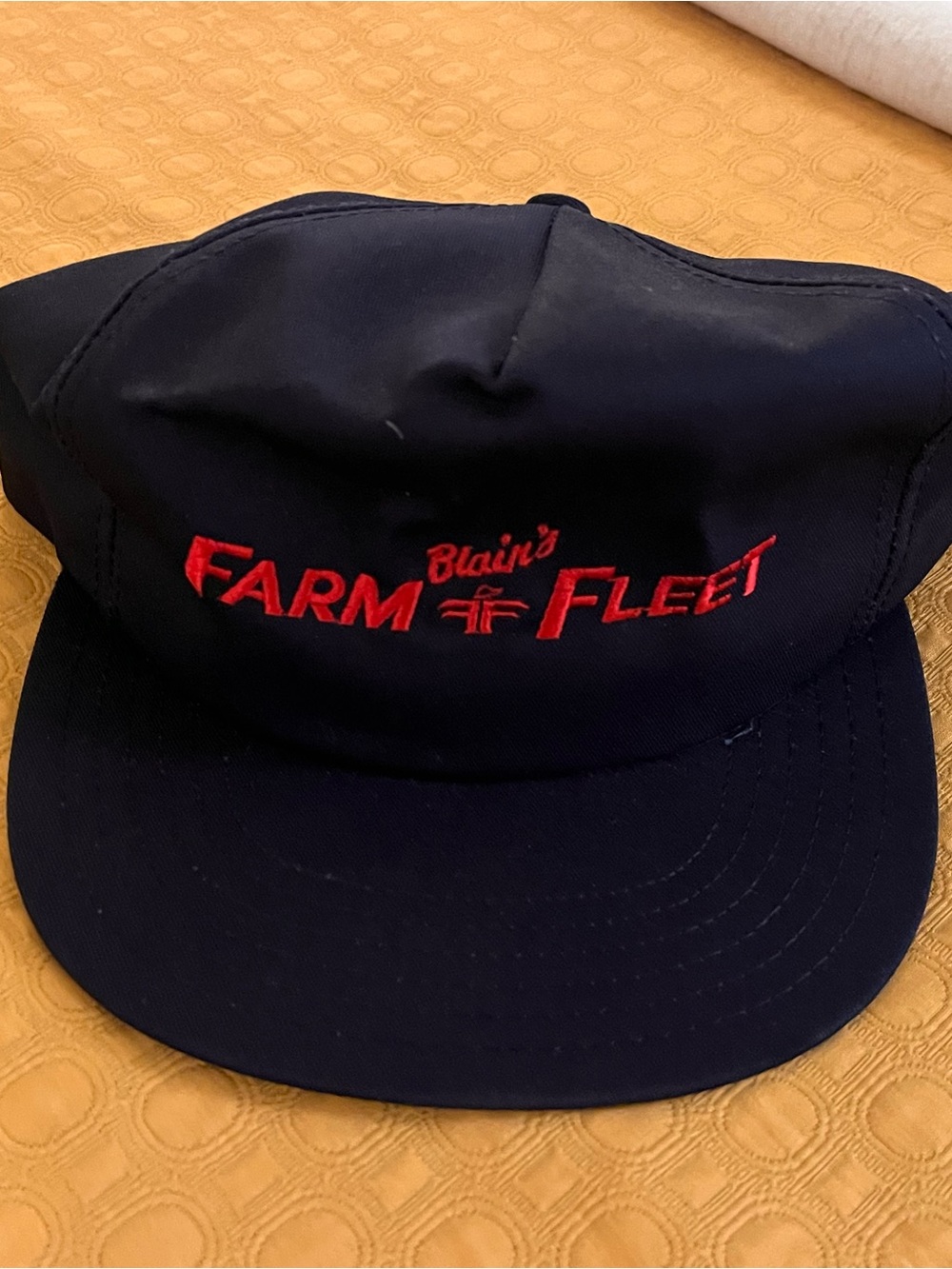 Vintage 90’s Farm & Fleet SnapBack Hat Paramount Hat Corp Navy Blue USA